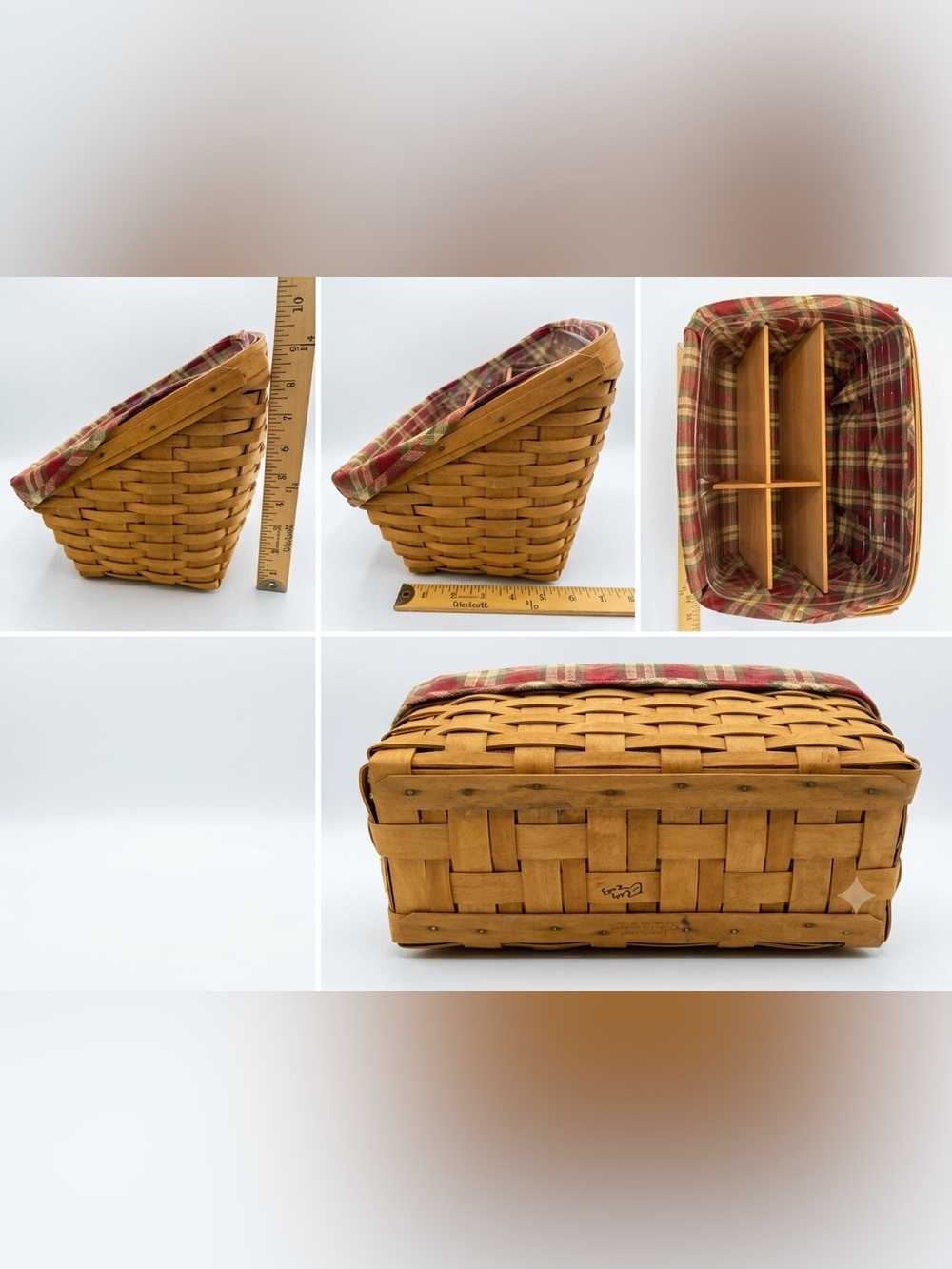 Longaberger Organzier Woven Basket with Accessories